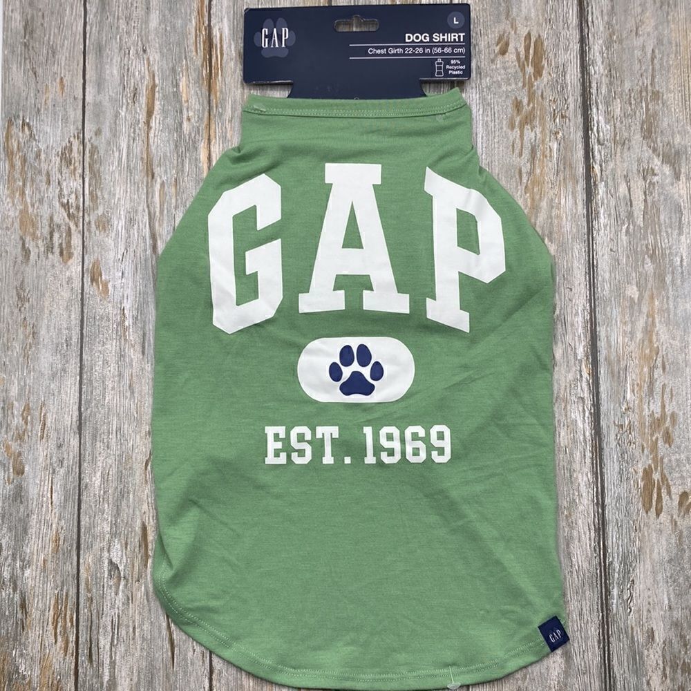 Gap Pet, Dog Clothes, Classic Logo Paw Print T-Shirt Size L